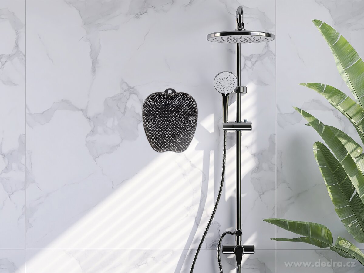 2v1 NA ZÁDA a NA NOHY, kartáč s přísavkami na stěnu i podlahu, šedý – náhled 4 | Grand Móda