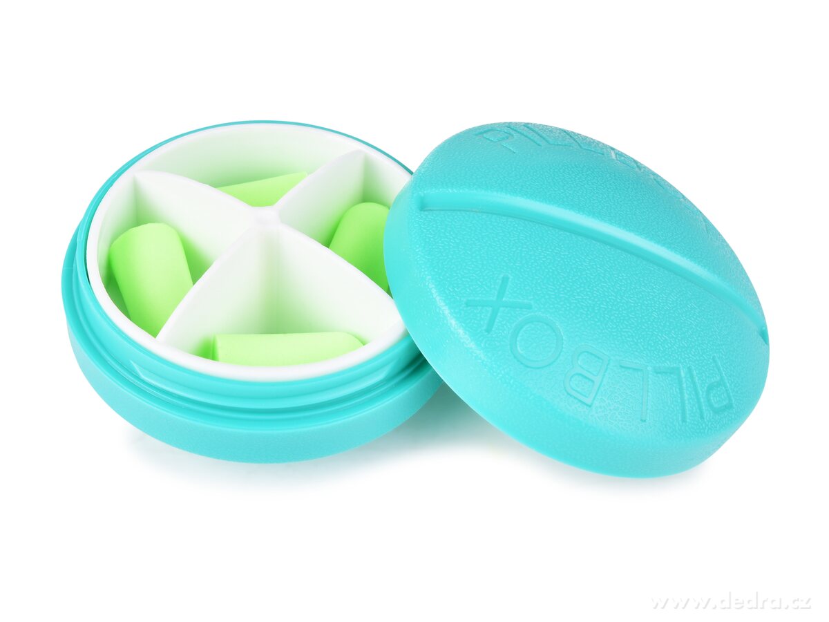 LÉKOVNÍK, Zásobník na léky a vitamíny, 4 přihrádky + špunty do uší – náhled 6 | Grand Móda