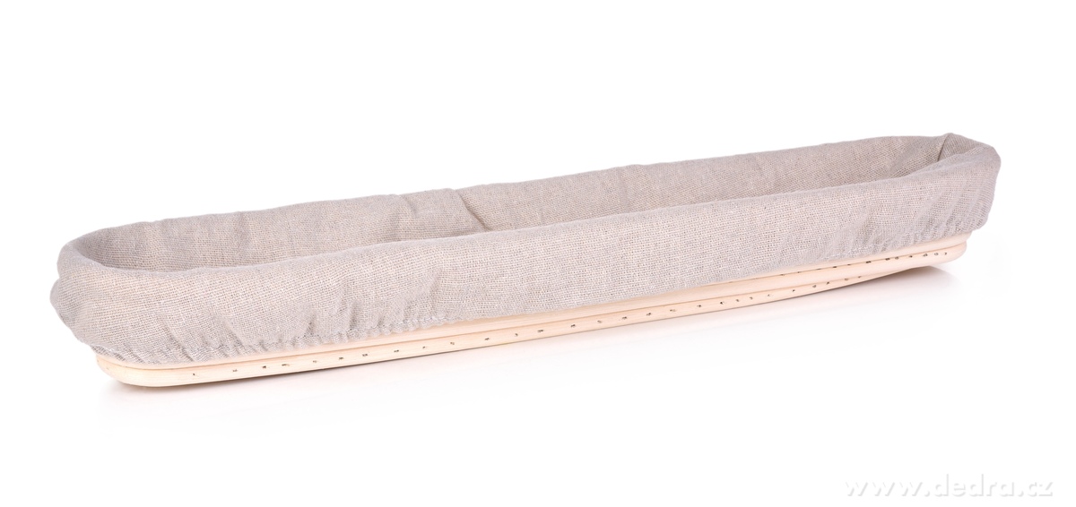 GoEco®, 44 cm dřevěná ošatka na bagetu s látkovým potahem