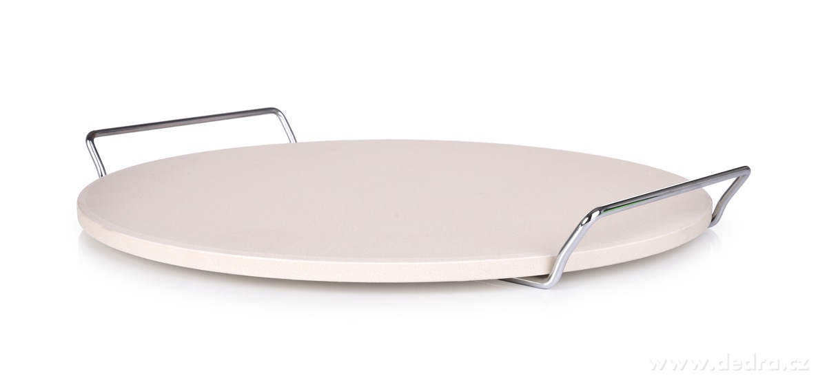 PIZZA SET 2v1, pečicí kordieritový kámen 34 cm + pizza nůž 30 cm, vhodné i na chléb – náhled 4 | Grand Móda