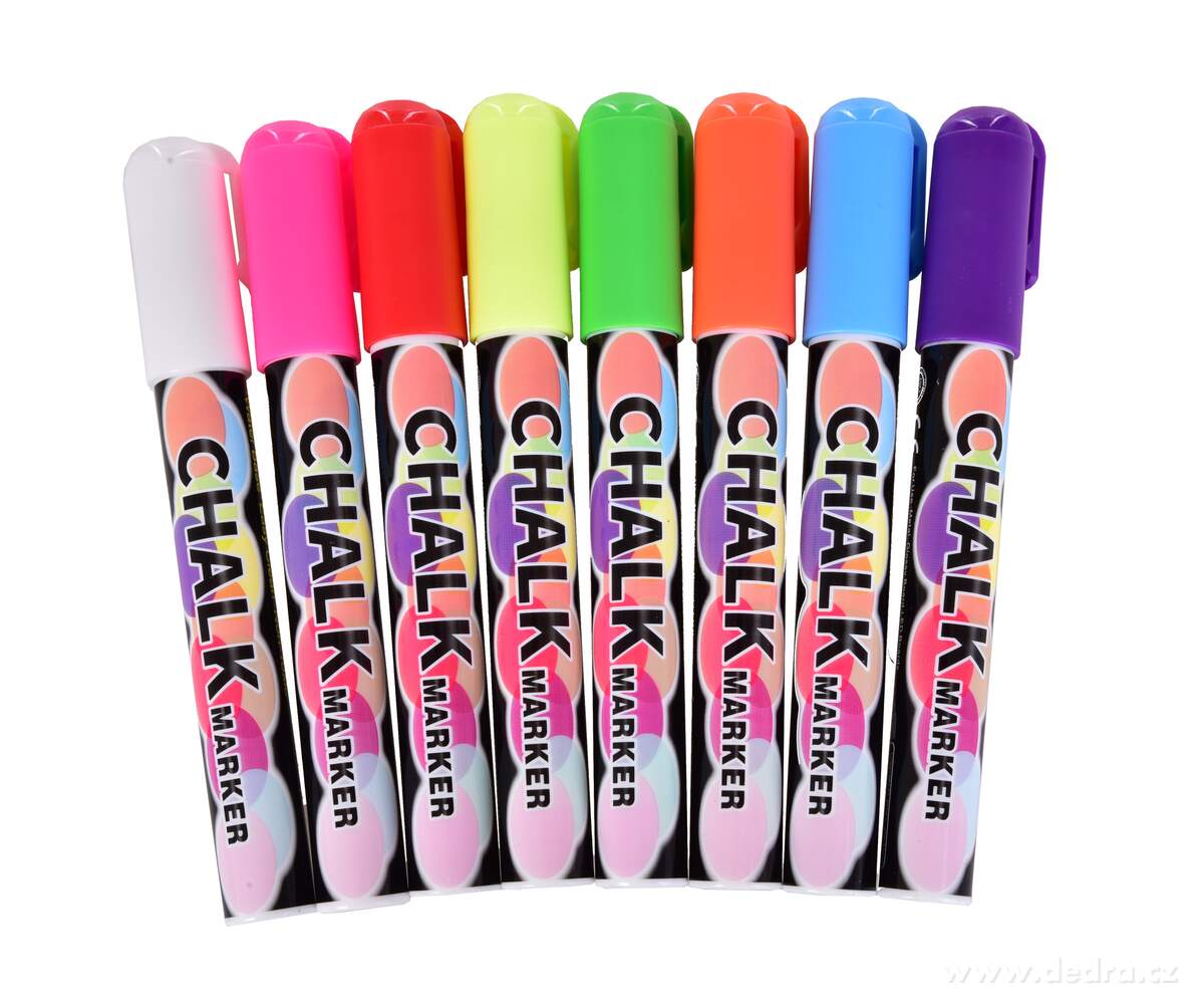 ART | Sada 8 ks k┼Ö├şdov├Żch omyvateln├Żch popisova─Ź┼» 2v1 | kulat├Ż & ploch├Ż hrot | pro tabule, sklo & dekorace - hlavn├ş obr├ízek | ┼ákoln├ş pot┼Öeby ÔťĆ´ŞĆ | Grand M├│da