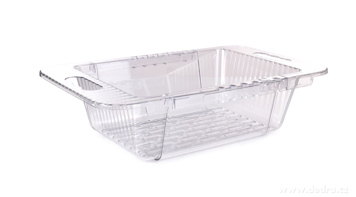 Nastavitelný odkapátor, cedník do dřezu, průhledný | Cedníky a sítka | Grand Móda