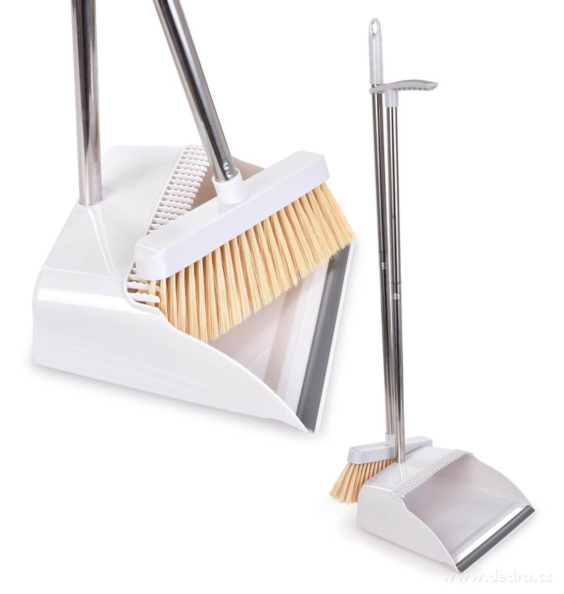 NEHRBÍCÍ DUO, 2v1 smeták s dlouhou rukojetí a vyčesávací lopatkou, 91 cm | Smetáčky a lopatky | Grand Móda