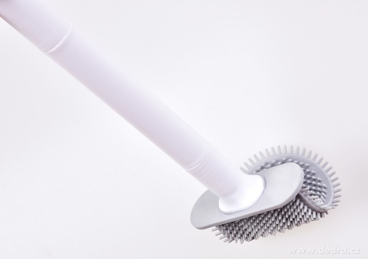 GoEco®, Plochá WC štětka se silikonovými štětinami, hygienický toaletní kartáč – náhled 2 | Grand Móda