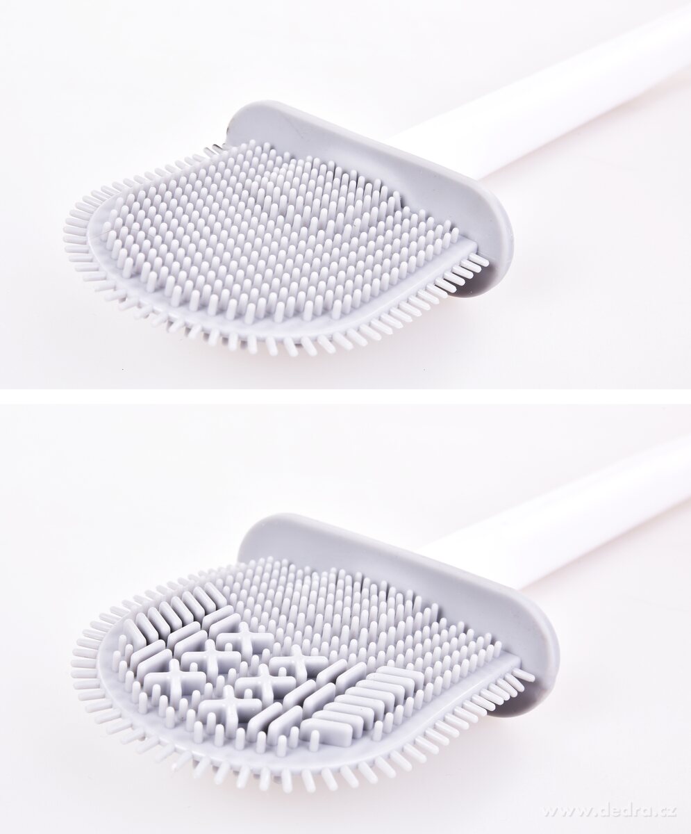 GoEco®, Plochá WC štětka se silikonovými štětinami, hygienický toaletní kartáč – náhled 5 | Grand Móda