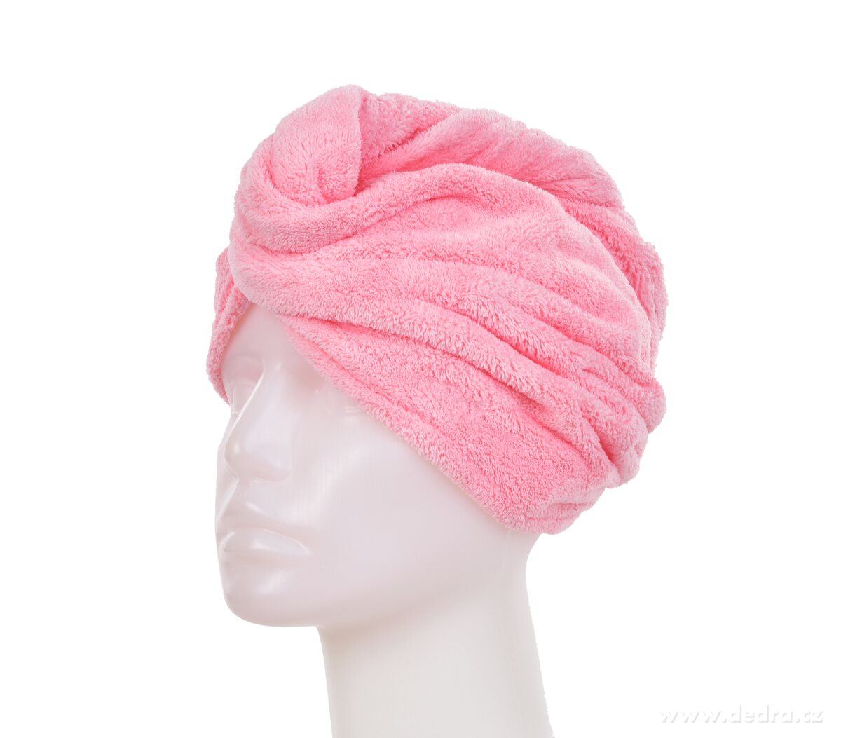 SPA, XL turban na sušení vlasů, exkluzivní LAGOON mikrovlákno, antistatický, proti lámání, růžový