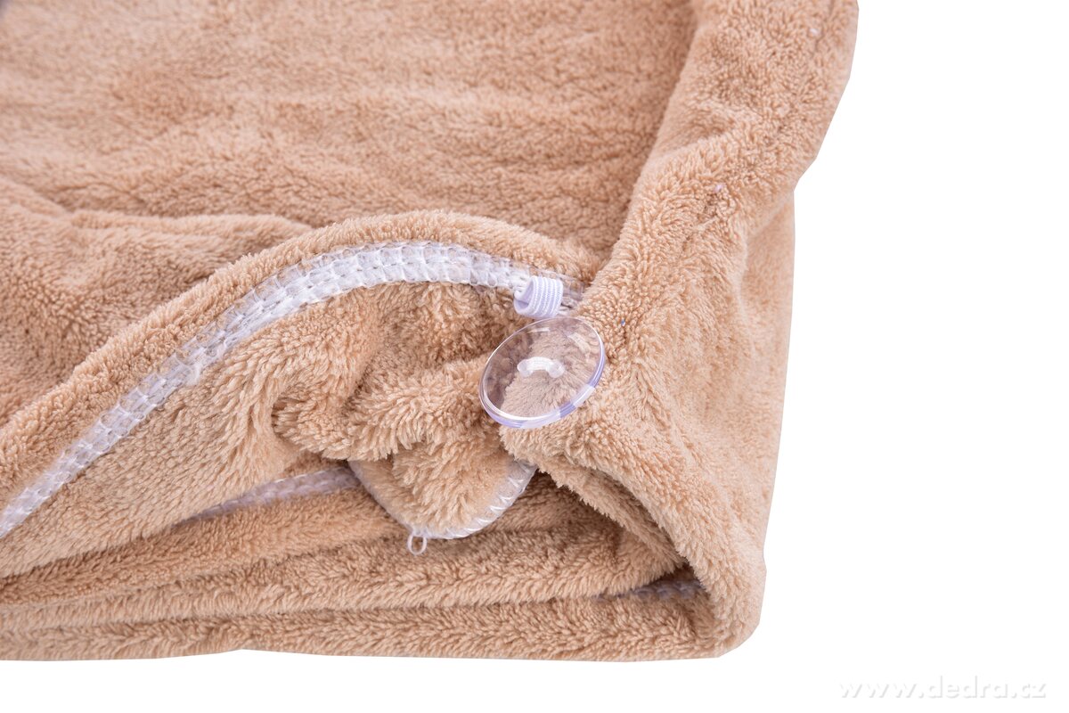 SPA, XL turban na sušení vlasů, exkluzivní LAGOON mikrovlákno, antistatický, proti lámání, hnědý – náhled 6 | Grand Móda