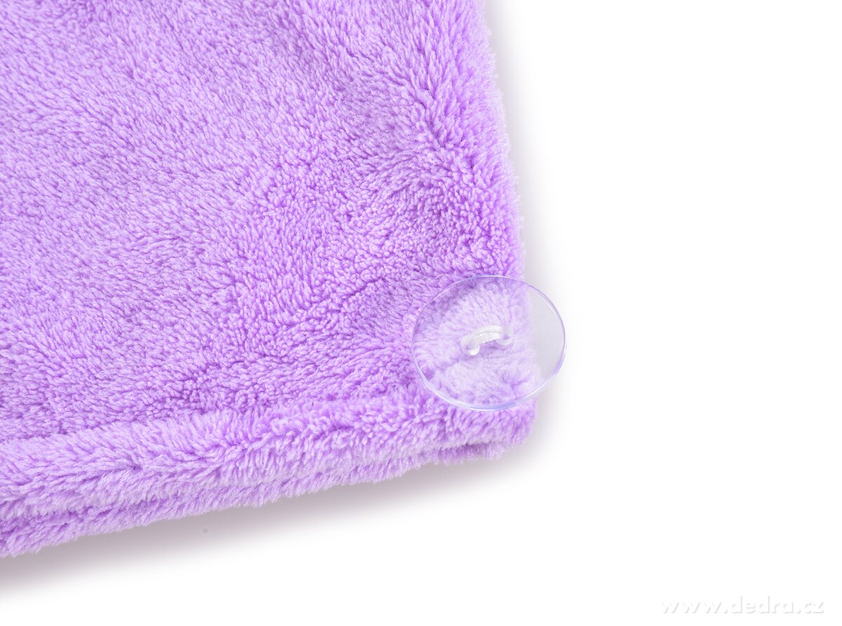 SPA, XL turban na sušení vlasů, exkluzivní LAGOON mikrovlákno, antistatický, proti lámání, fialový – náhled 5 | Grand Móda