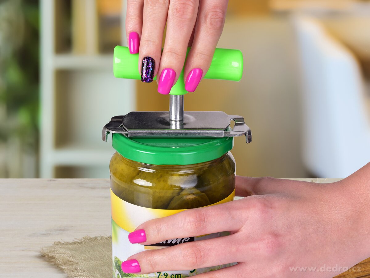 VÍČKÁTOR, Nastavitelný otvírák na víčka, Na zavařovací sklenice a lahve pro Ø 2, 5–10 cm – náhled 3 | Grand Móda