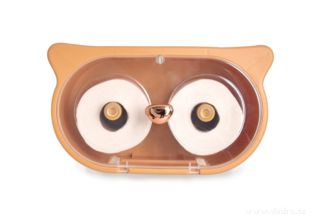 SOVA, závěsná skříňka na 2 role toaletního papíru, samolepicí úchyt, 2v1 s poličkou, meruňková | Držáky papíru ­čž╗ | Grand Móda