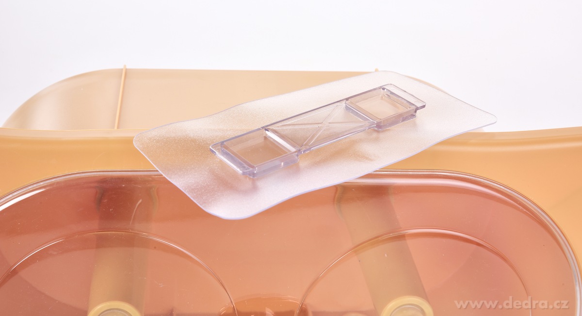 SOVA, závěsná skříňka na 2 role toaletního papíru, samolepicí úchyt, 2v1 s poličkou, meruňková – náhled 6 | Grand Móda