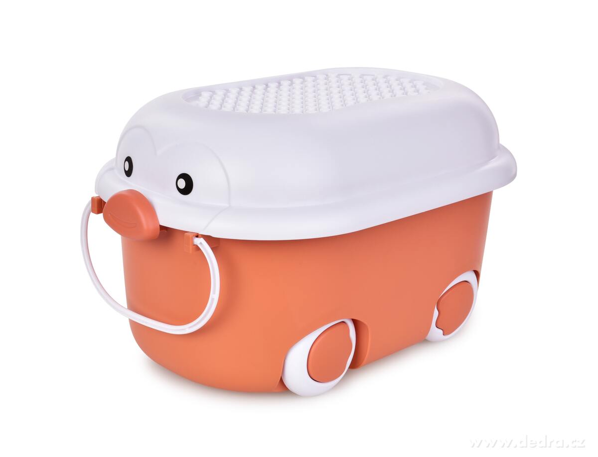 PLAY, 10 L pojízdný dětský box na hračky s víkem