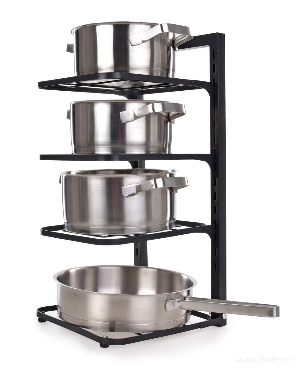 CHEF, Kuchyňský kovový regál 52, 5 cm se 4 policemi na hrnce a nádobí | Hrnce a pánve | Grand Móda