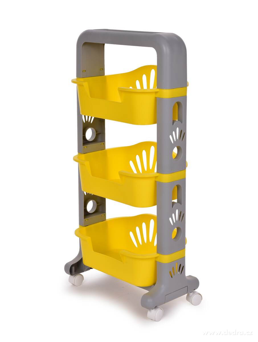 89 cm třípatrový úložný regál s hlubokými boxy | Police, regály a stojany | Grand Móda