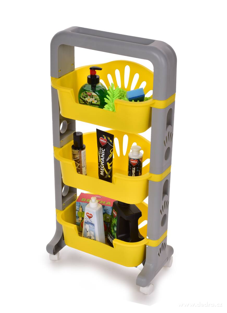 89 cm třípatrový úložný regál s hlubokými boxy – náhled 2 | Grand Móda