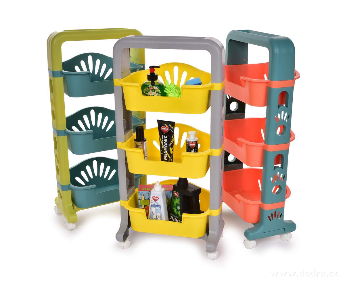 89 cm třípatrový úložný regál s hlubokými boxy – náhled 3 | Grand Móda