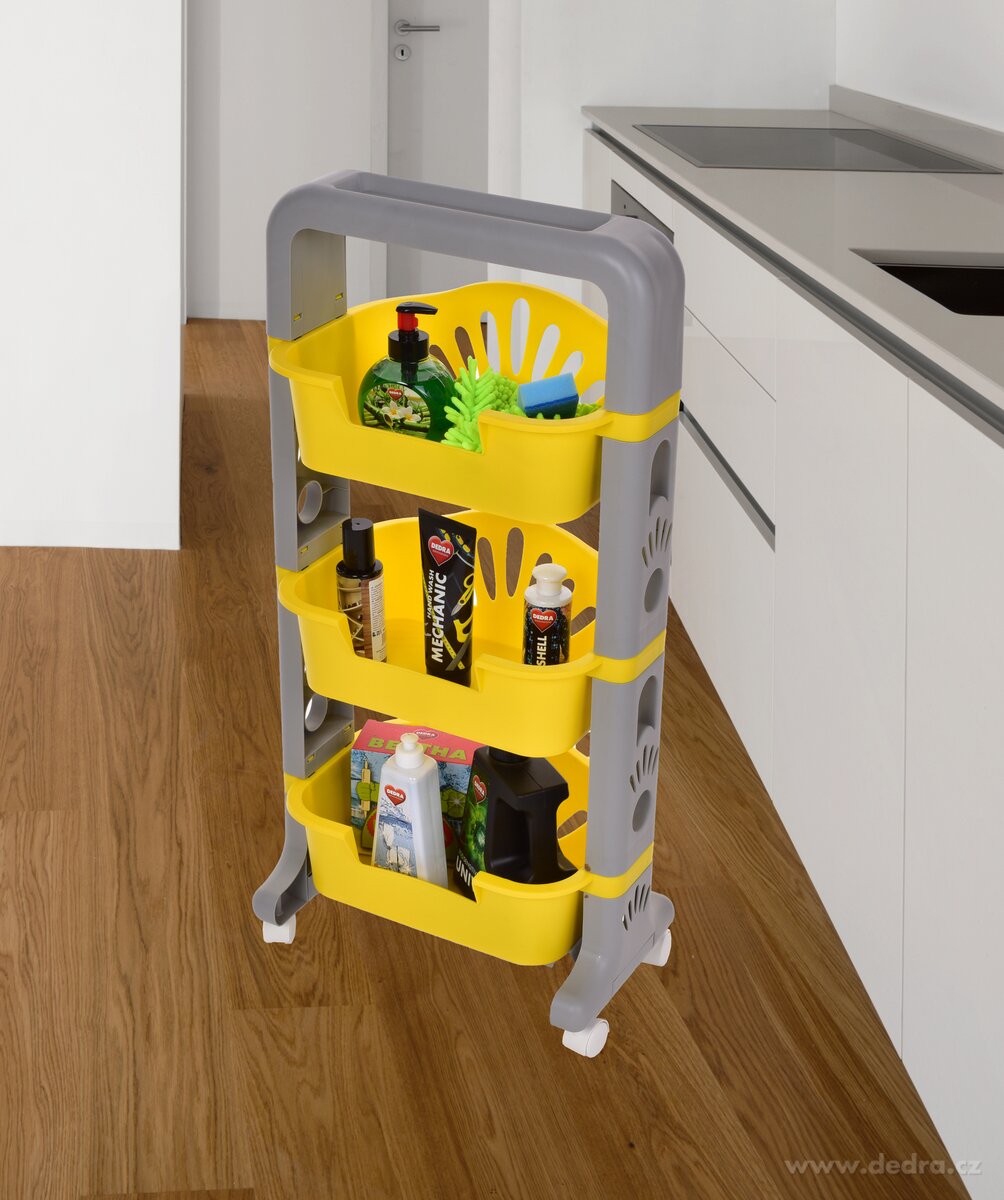 89 cm třípatrový úložný regál s hlubokými boxy – náhled 4 | Grand Móda