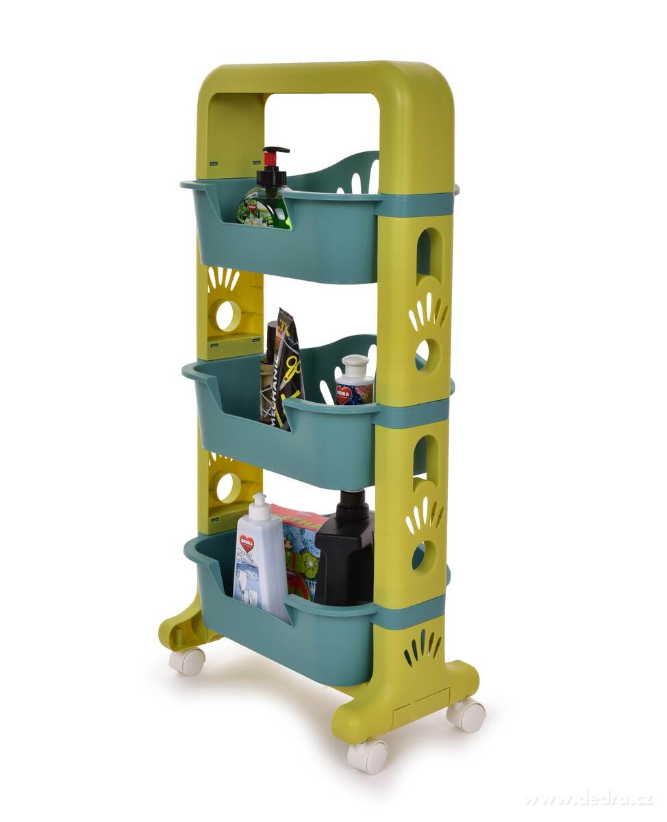 89 cm třípatrový úložný regál s hlubokými boxy – náhled 2 | Grand Móda