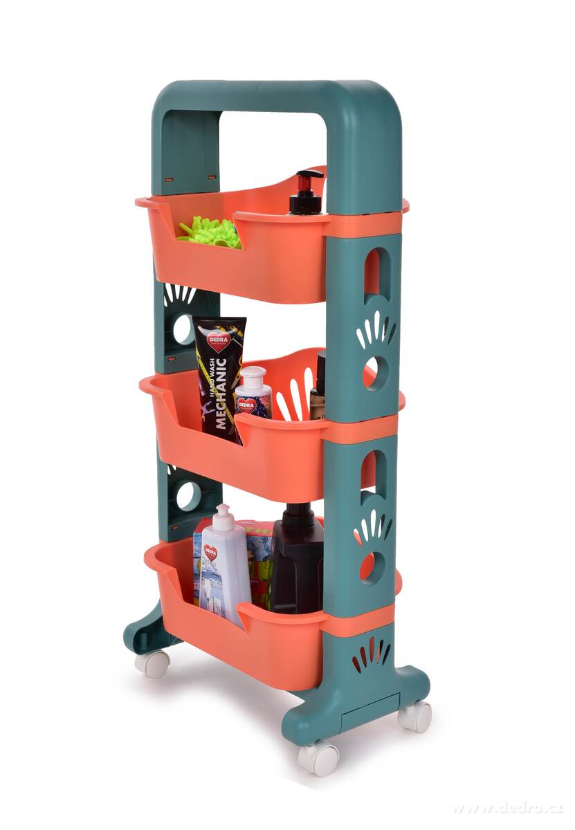 89 cm třípatrový úložný regál s hlubokými boxy – náhled 2 | Grand Móda