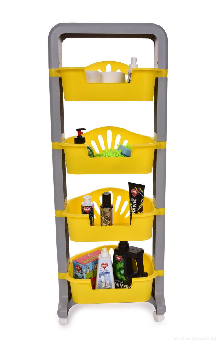 115 cm čtyřpatrový úložný regál s hlubokými boxy – náhled 2 | Grand Móda