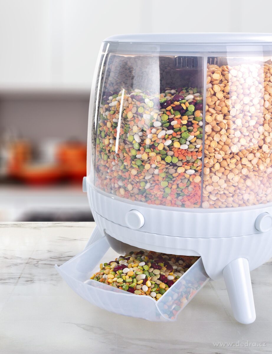 GOURMET, otočný dávkovač sypkých potravin 360°, 6×1 kg zásobník – náhled 3 | Grand Móda