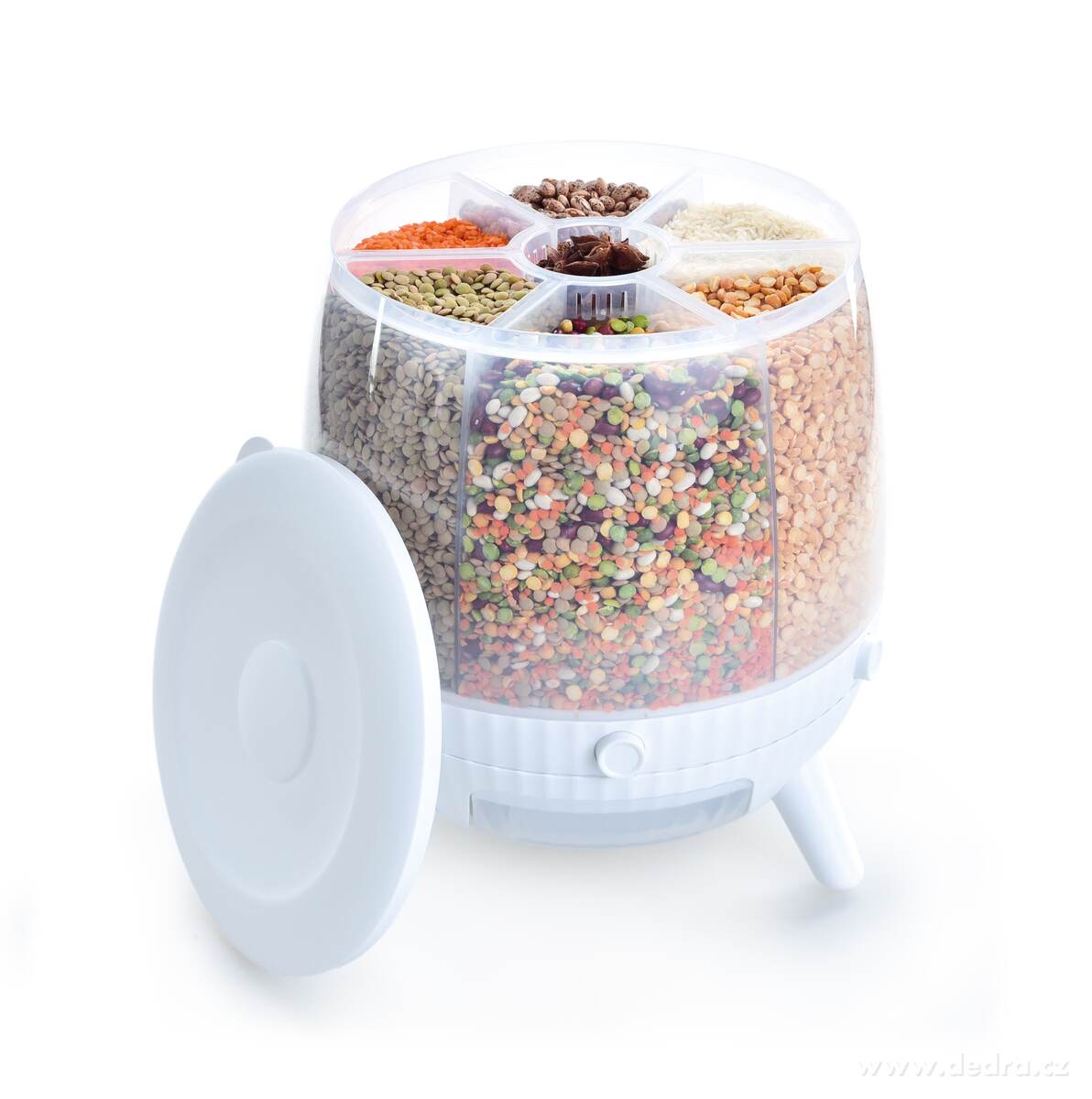 GOURMET, otočný dávkovač sypkých potravin 360°, 6×1 kg zásobník – náhled 6 | Grand Móda