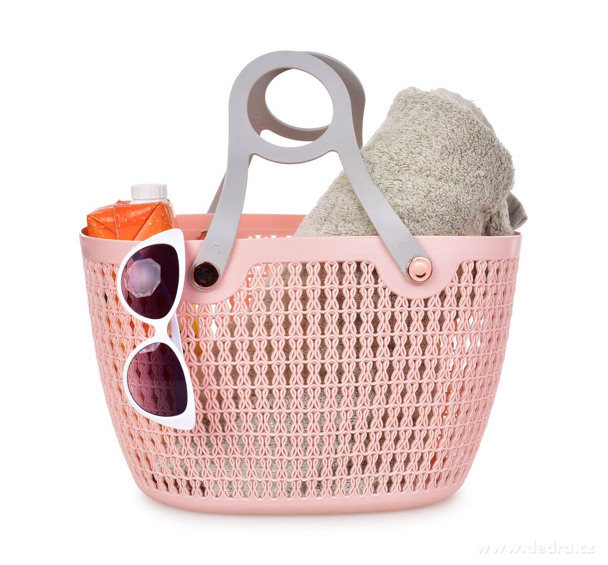 BEAUTY, Velký stylový košík se silikonovými odnímatelnými uchy – náhled 3 | Grand Móda