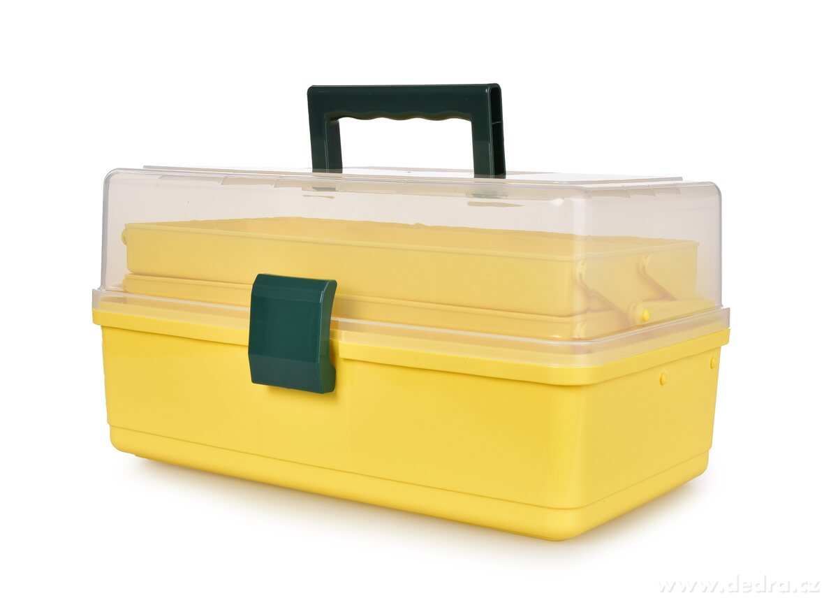 PRAKTIK, Úložný kufr se sklopnou rukojetí, 1 velký prostor + 2 výsuvné přihrádky, 17 cm – náhled 2 | Grand Móda