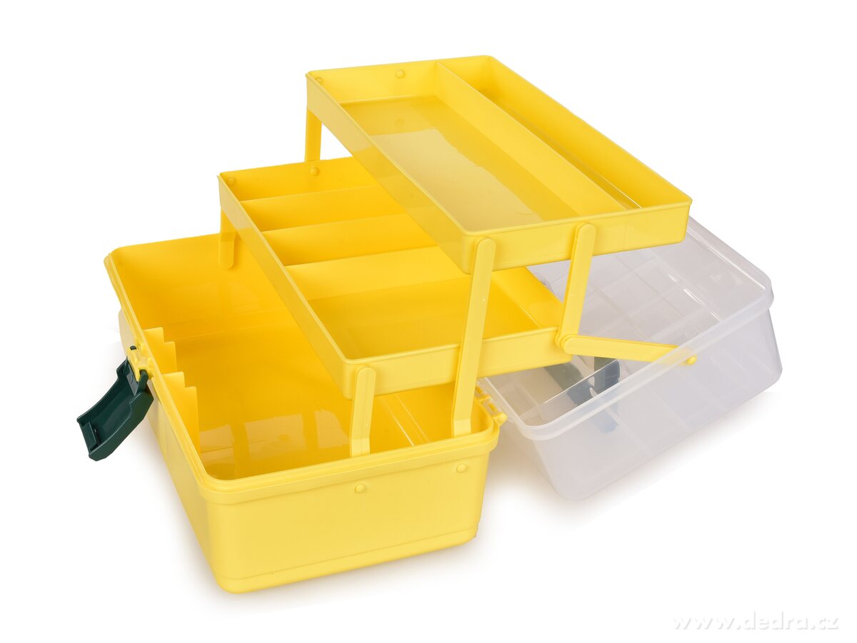 PRAKTIK, Úložný kufr se sklopnou rukojetí, 1 velký prostor + 2 výsuvné přihrádky, 17 cm – náhled 4 | Grand Móda