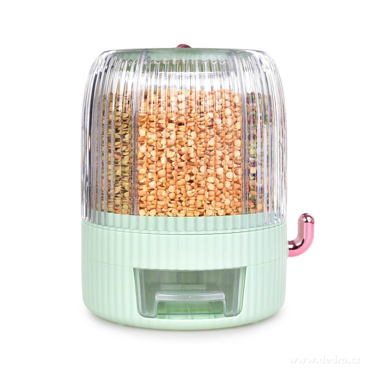 GOURMET 360°, otočný dávkovač sypkých potravin, 6 zásobníků na luštěniny, rýži a obiloviny | Velké dózy na jídlo | Grand Móda