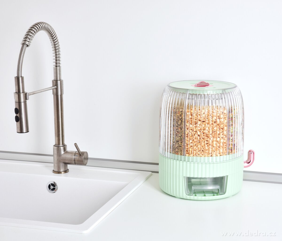 GOURMET 360°, otočný dávkovač sypkých potravin, 6 zásobníků na luštěniny, rýži a obiloviny – náhled 3 | Grand Móda