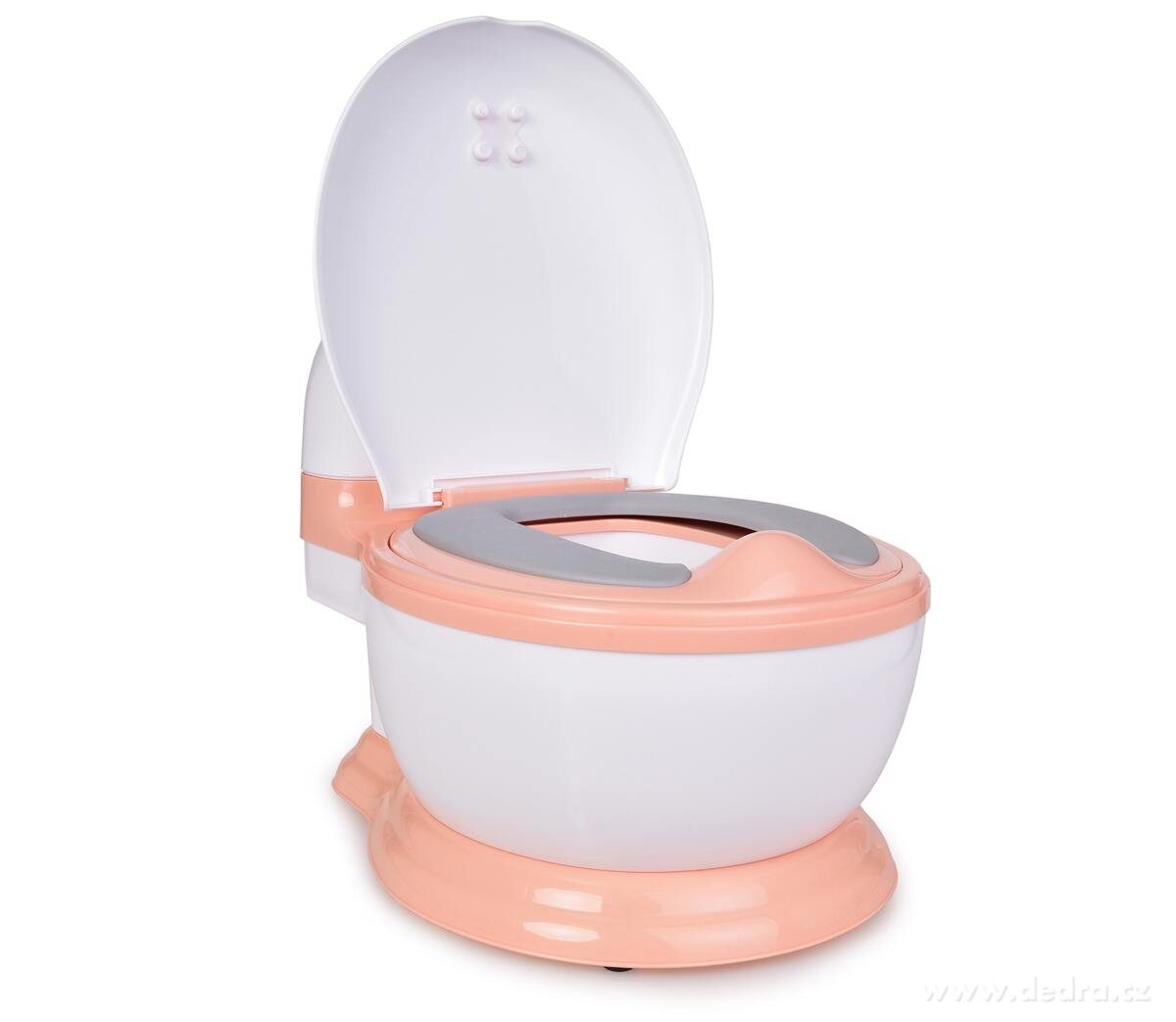 BABY WC, dětský nočník ve tvaru záchodu, s víkem, vyjímatelnou nádobou a kartáčkem, meruňkový | Nočníky a pisoáry | Grand Móda