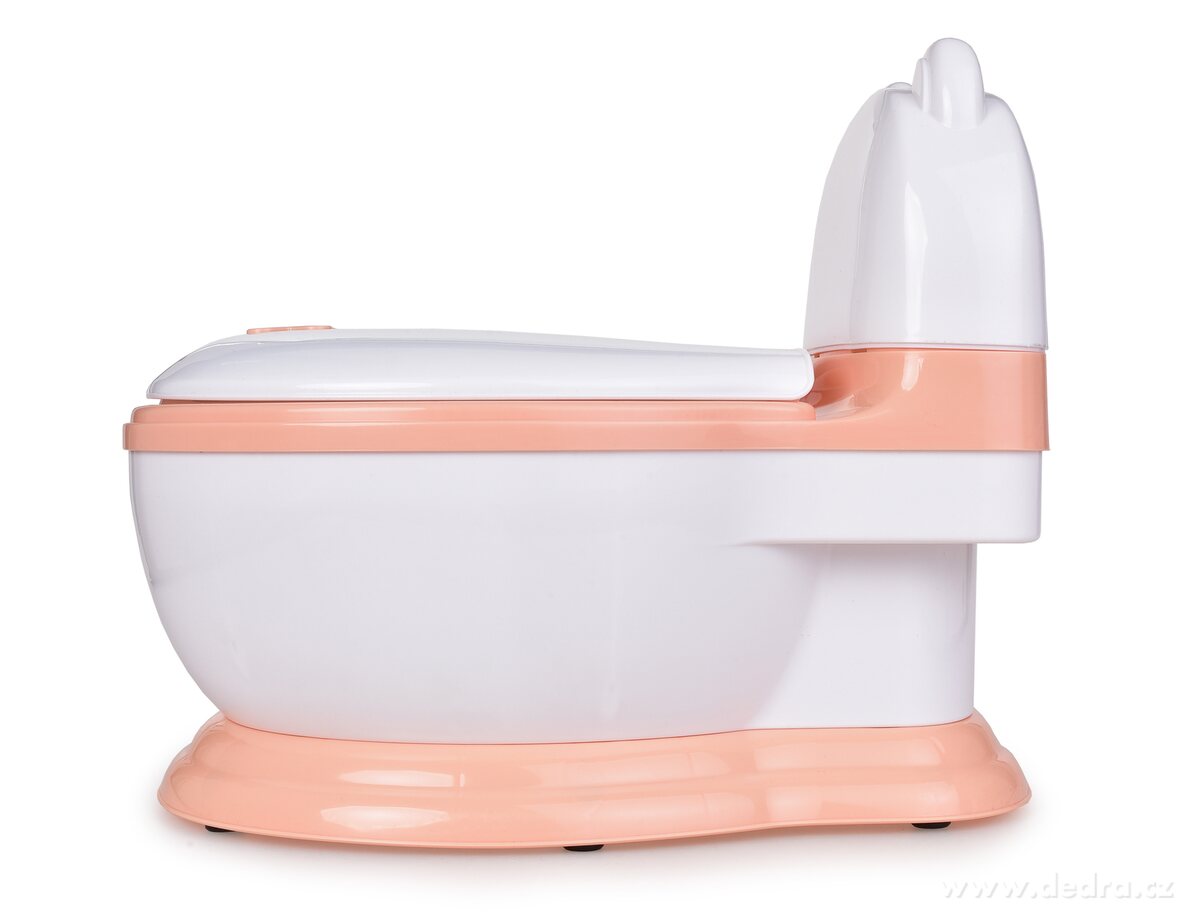 BABY WC, dětský nočník ve tvaru záchodu, s víkem, vyjímatelnou nádobou a kartáčkem, meruňkový – náhled 4 | Grand Móda