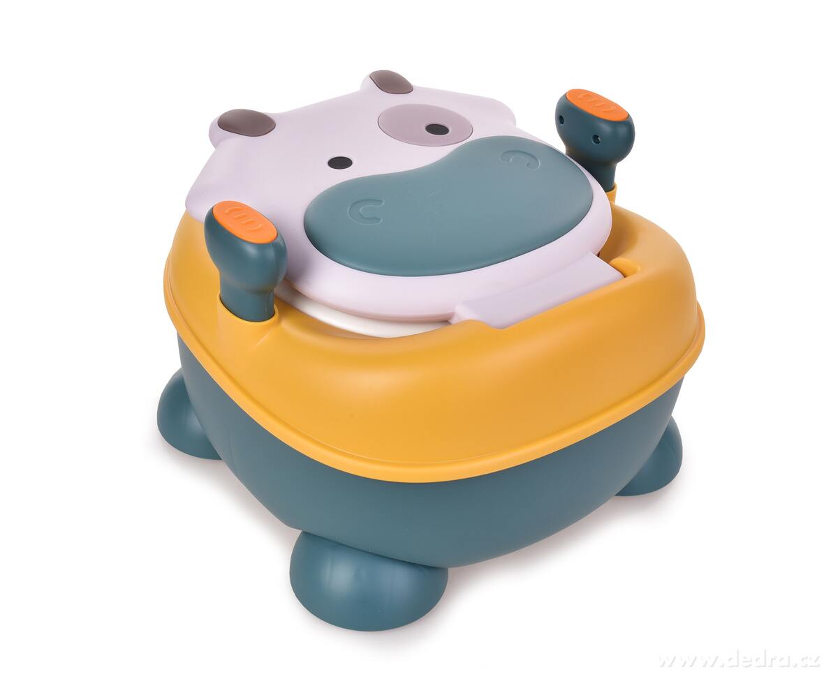 BABY BOO, dětský nočník kravička, výklopný s víkem & uchy, vyjímatelná nádoba, objem 2800 ml, oranžový | Nočníky a pisoáry | Grand Móda