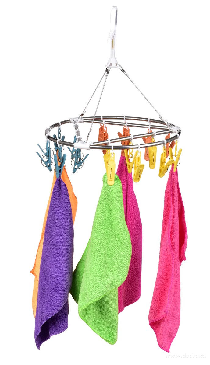 KOLÍČKOVNÍK, otočný kulatý kolotoč s 21 barevnými kolíčky – náhled 2 | Grand Móda