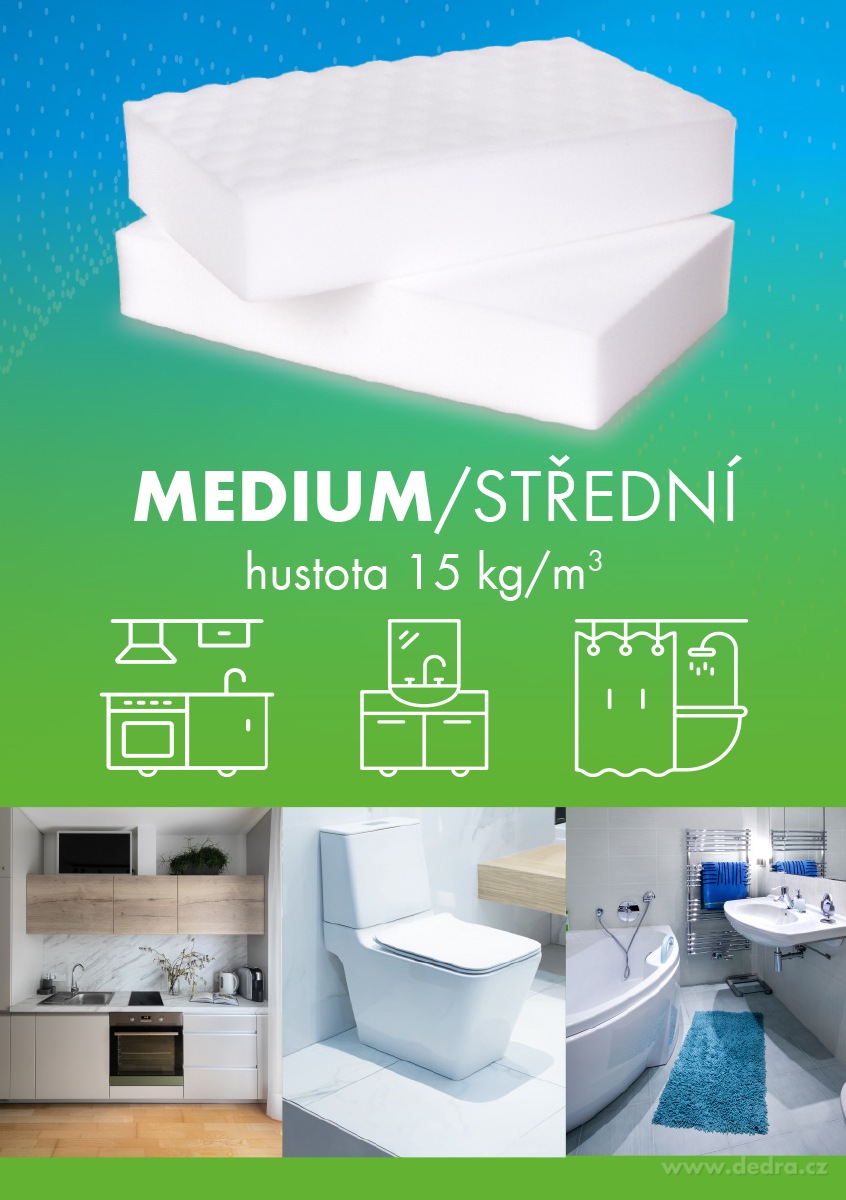 NANOX®, 2 ks středně tvrdé nanohoubičky MEDIUM na úklid, univerzální čištění bez chemie | Prachovky, houbičky a utďrky | Grand Móda