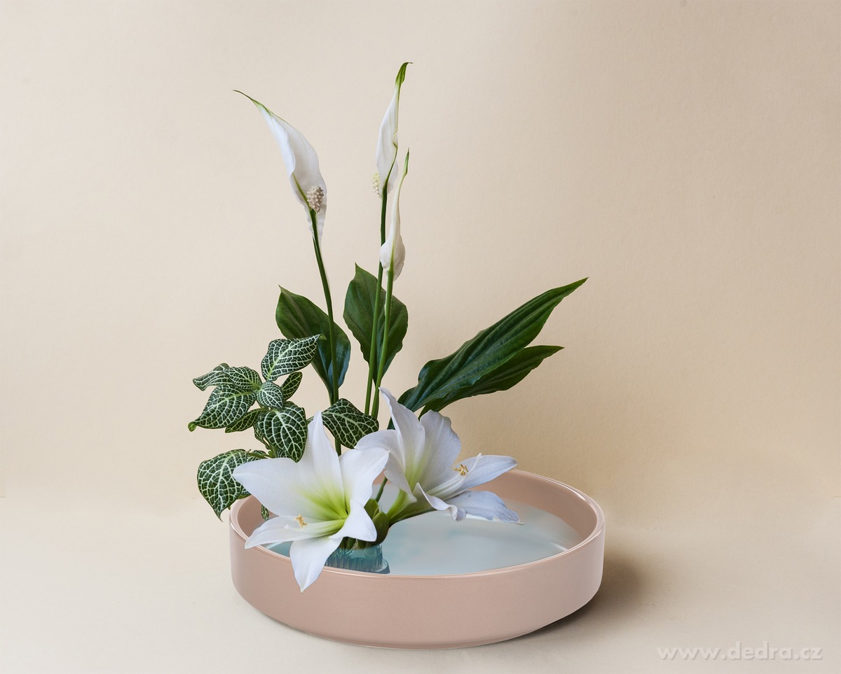 IKEBANA, Keramická mísa na květinové aranžmá, Ø 20 cm, 1200 ml – náhled 3 | Grand Móda