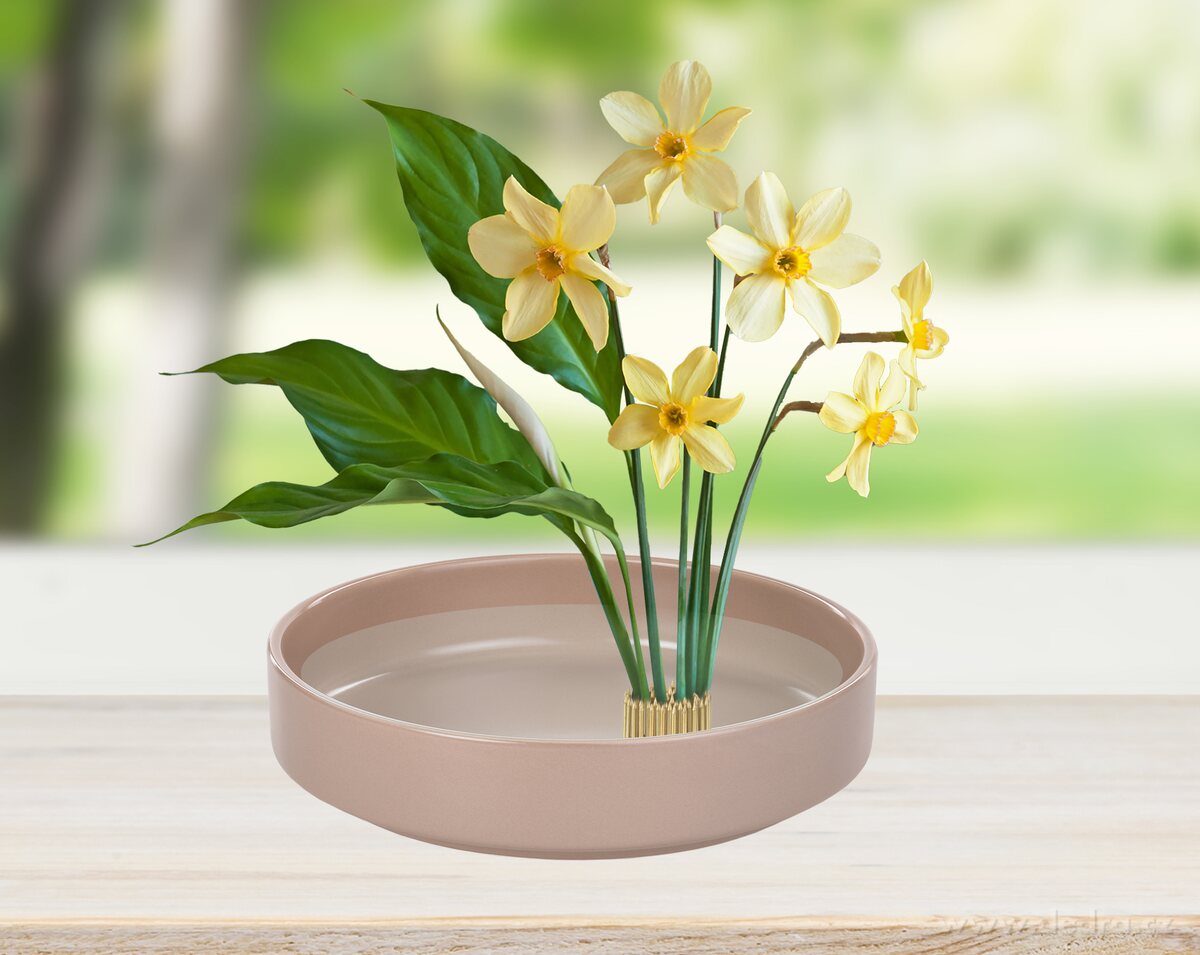 IKEBANA, Keramická mísa na květinové aranžmá, Ø 20 cm, 1200 ml – náhled 5 | Grand Móda