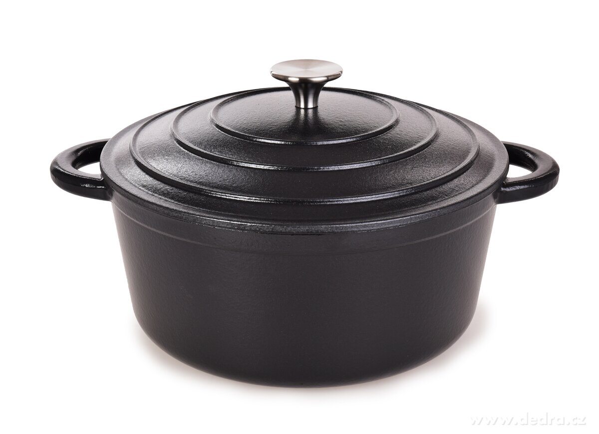 MASSIVE, litinový kulatý hrnec se samopodlévací poklicí, CASSEROLE, 4, 5 L | Hrnce a pekáče | Grand Móda