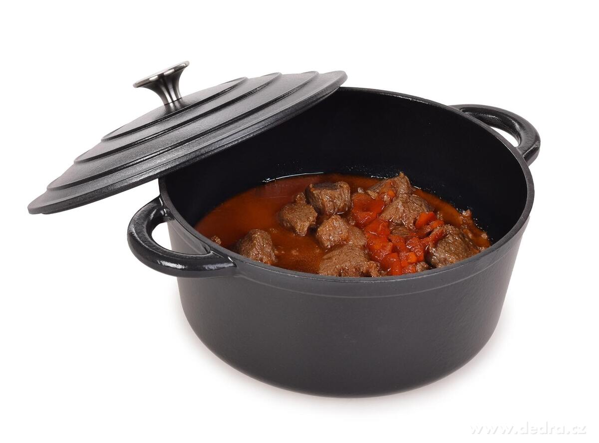 MASSIVE, litinový kulatý hrnec se samopodlévací poklicí, CASSEROLE, 4, 5 L – náhled 4 | Grand Móda
