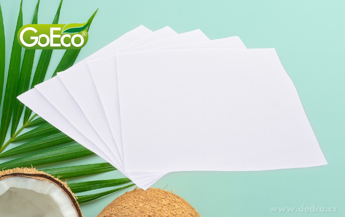 GoEco®, 5 ks XXL utěrek z kokosového vlákna na úklid a mastnotu, 30×30 cm | Prachovky, houbičky a utďrky | Grand Móda