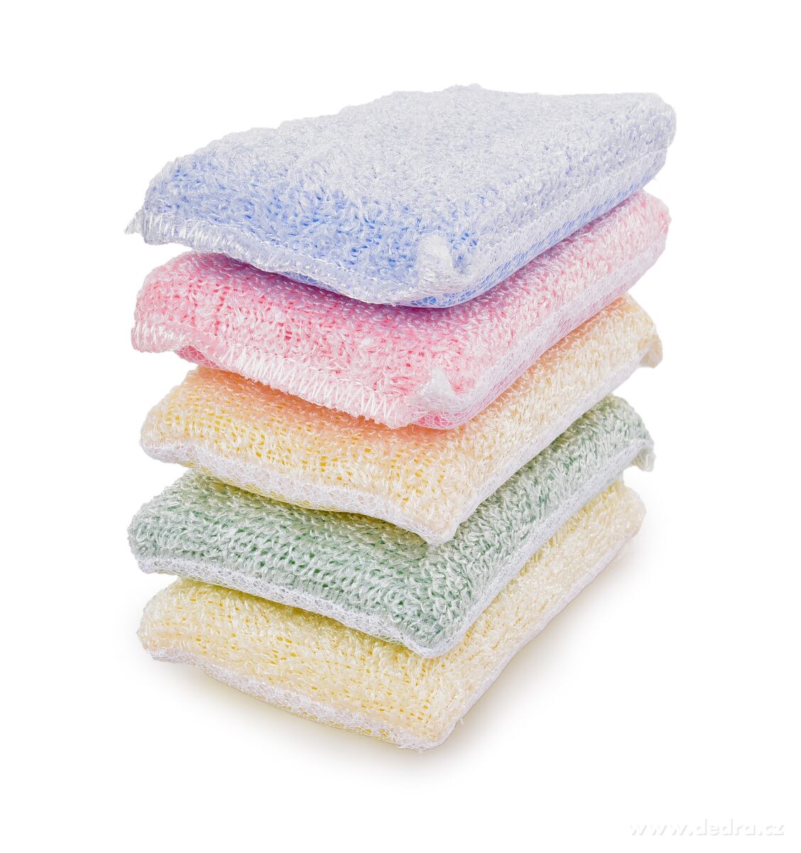 GoEco®, Barevné houbičky z bambusového vlákna, 5 ks, jemné & účinné čištění | Prachovky, houbičky a utďrky | Grand Móda