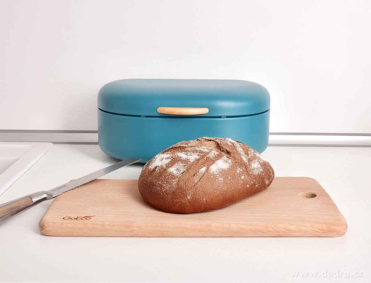 GOURMET | kovov├Ż chlebn├şk s otev├şrac├şm v├şkem | tyrkysov├Ż - obr├ízek 3 | Pe─Źen├ş a pod├ív├ín├ş chleba | Grand M├│da