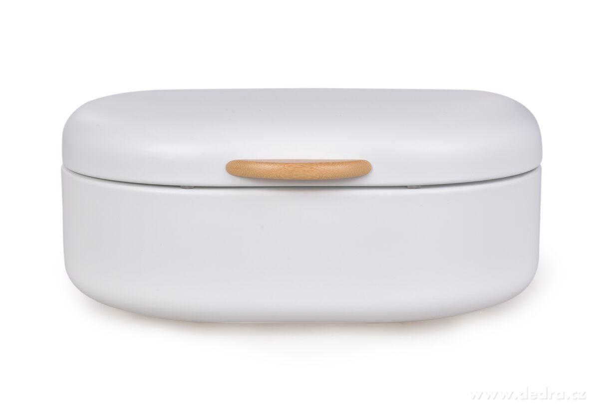 GOURMET, kovový chlebník s otevíracím víkem, bílý | Pečení a podávání chleba | Grand Móda