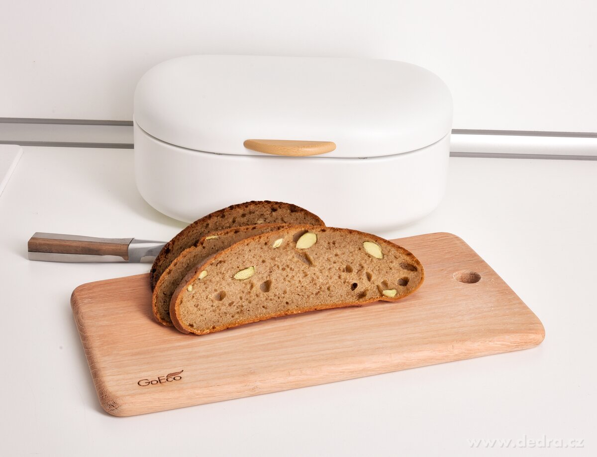 GOURMET, kovový chlebník s otevíracím víkem, bílý – náhled 4 | Grand Móda