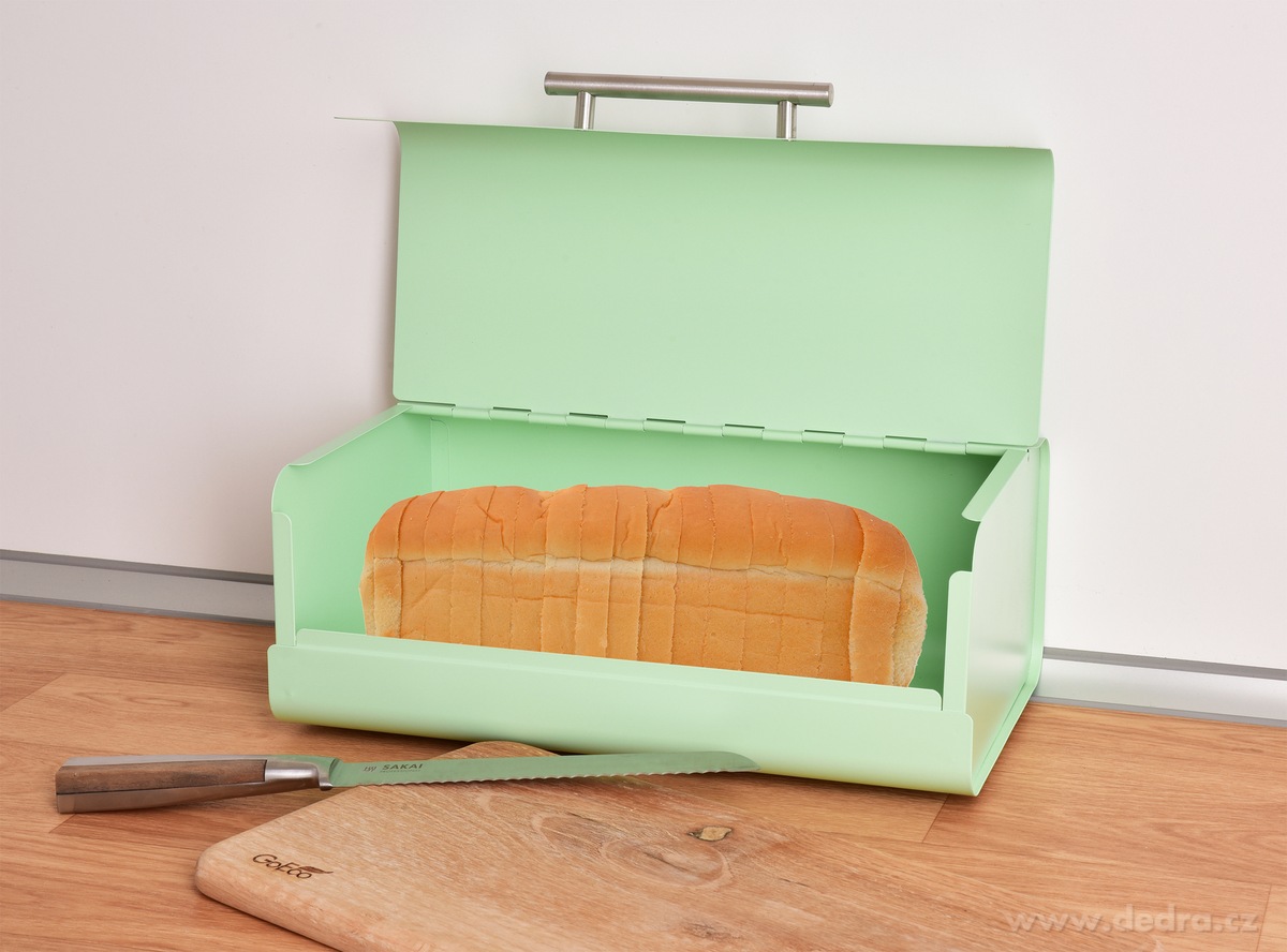 GOURMET, kovový chlebník s otevíracím víkem – náhled 3 | Grand Móda