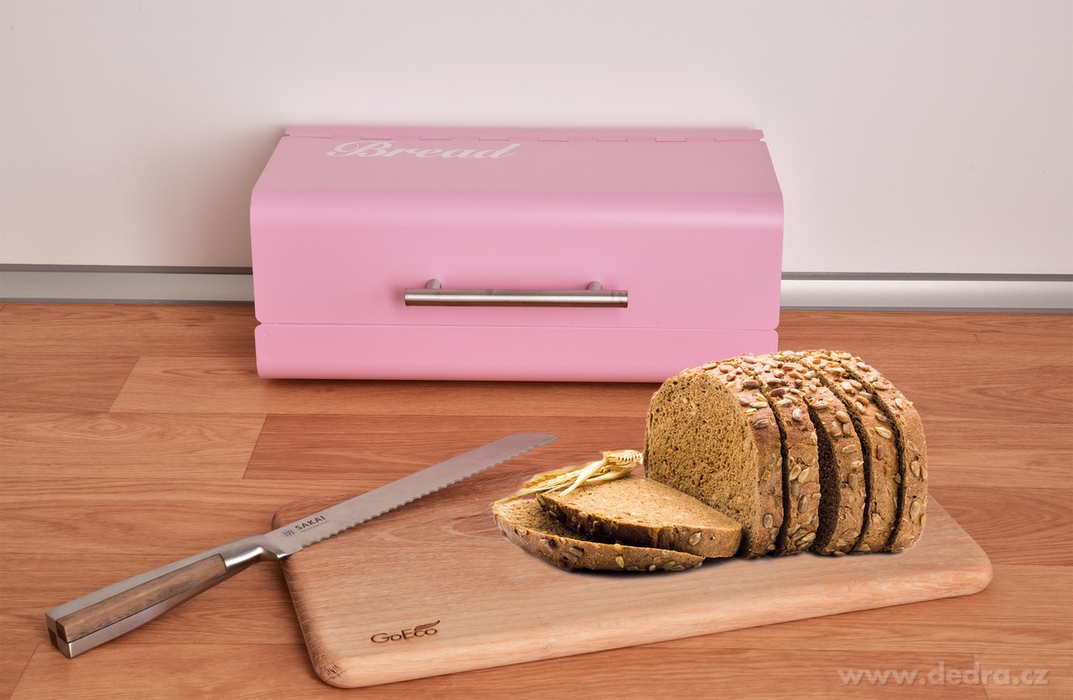 GOURMET, kovový chlebník s otevíracím víkem – náhled 3 | Grand Móda