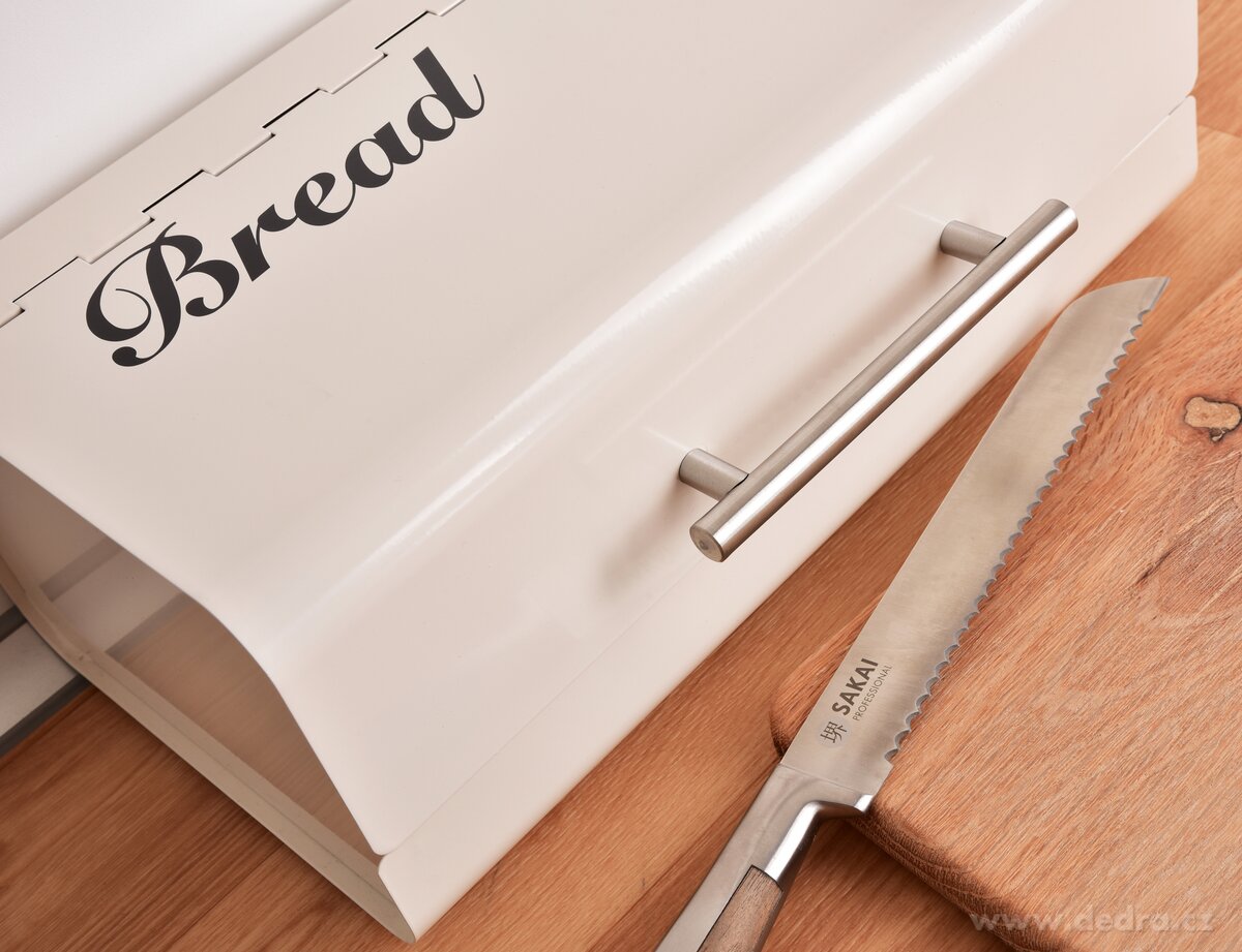 GOURMET, kovový chlebník s otevíracím víkem – náhled 3 | Grand Móda