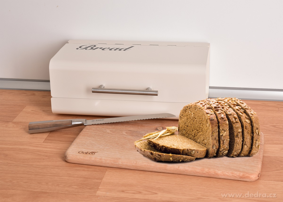 GOURMET, kovový chlebník s otevíracím víkem – náhled 4 | Grand Móda