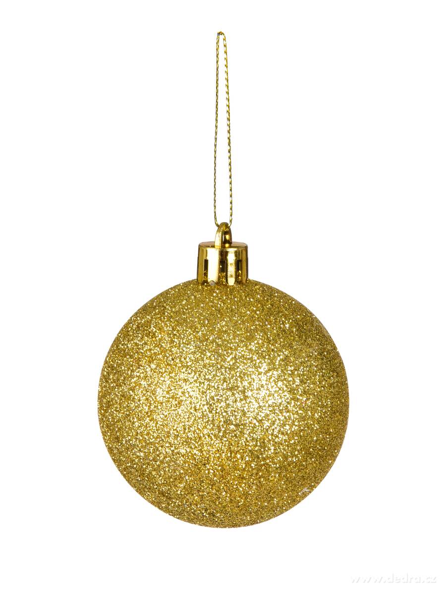 ZLATÁ AURA, sada ozdob, 6 ks, zlaté třpytivé koule – náhled 2 | Grand Móda